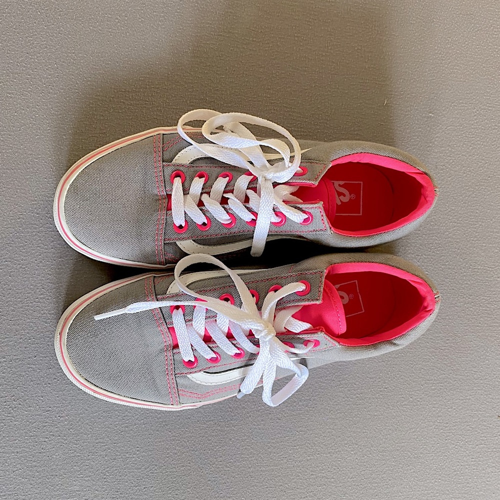 Gray & pink Vans
